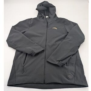 ANTA Men's Full Zip Hooded Jacket Size‎ XXL Black Athletic Track Jacket